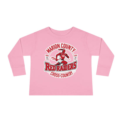 Toddler Long Sleeve Tee \ Marion County Red Raiders Cross-Country \ MCCC2