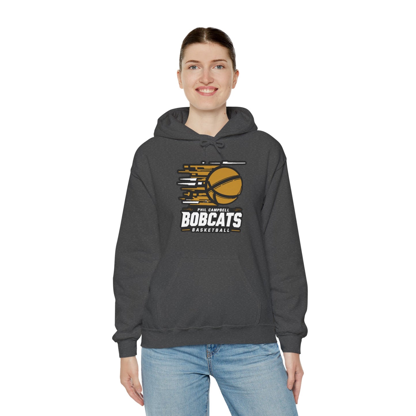 Adult Hoodie Sweatshirt \ Phil Campbell Bobcats Basketball \ PCBBK2