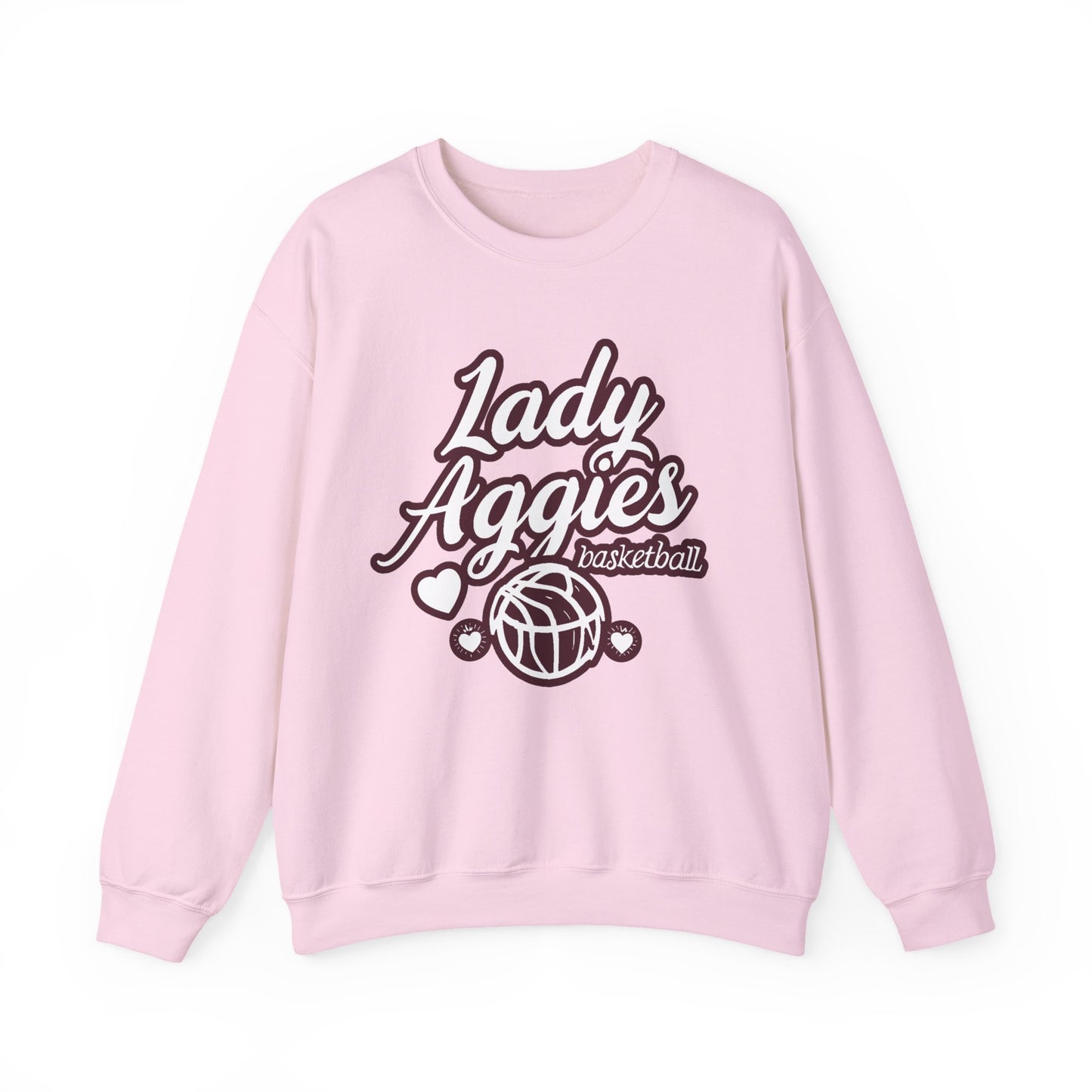 Adult Crewneck Sweatshirt \ Hamilton Aggies Basketball \ HABKG2