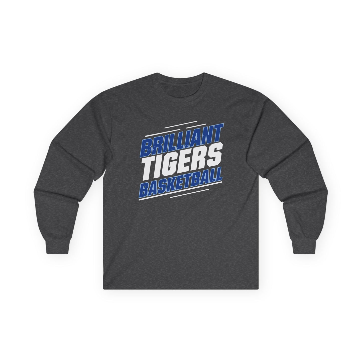 Adult Long Sleeve Tee \ Brilliant Tigers Basketball \ BTBK2