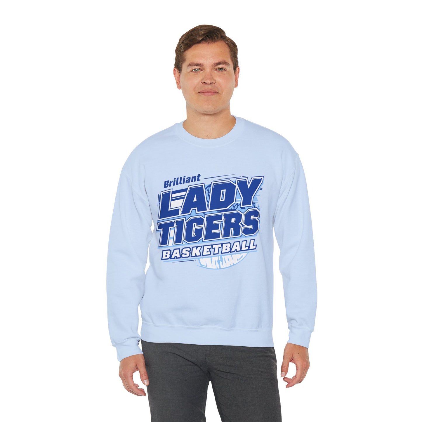 Adult Crewneck Sweatshirt \ Brilliant Tigers Basketball \ BTBKG2