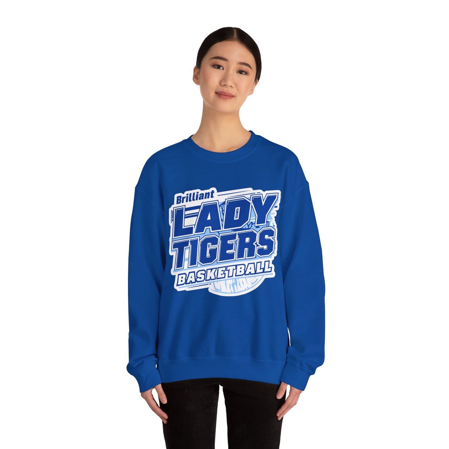 Adult Crewneck Sweatshirt \ Brilliant Tigers Basketball \ BTBKG2