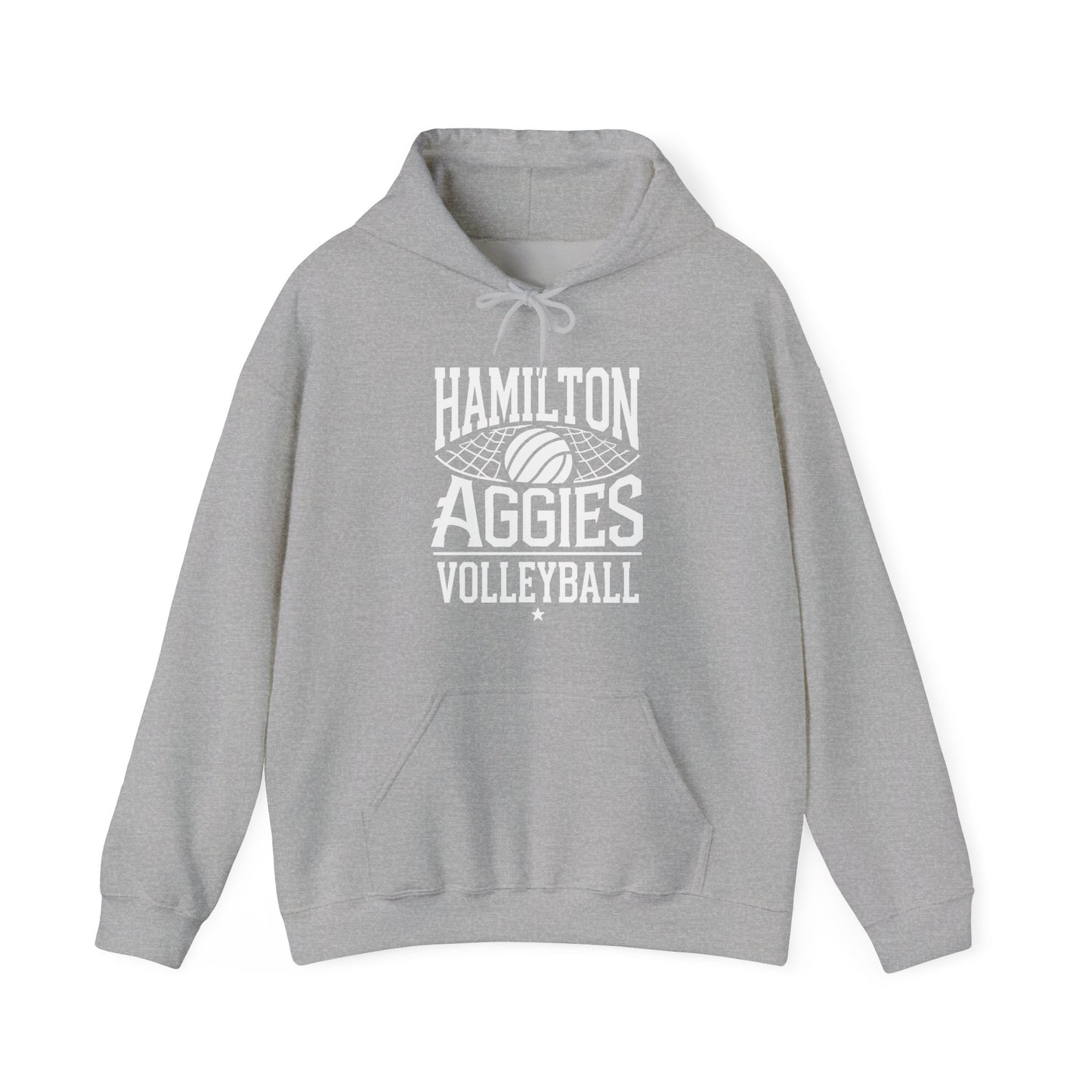 Adult Hoodie Sweatshirt \ Hamilton Aggies Volleyball \ HAV2