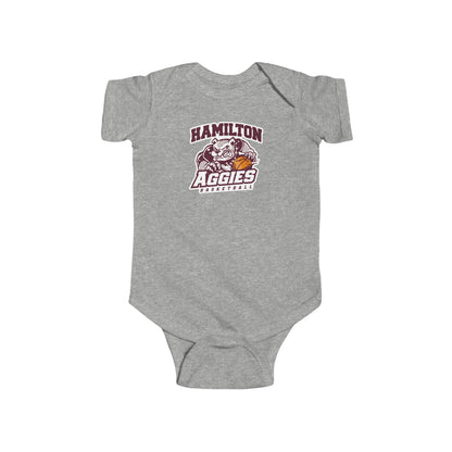 Short Sleeve Baby Bodysuit \ Hamilton Aggies Basketball \ HABB1