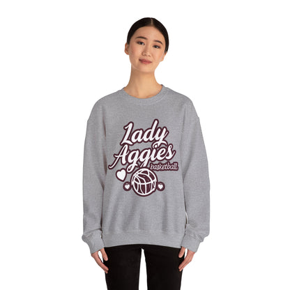 Adult Crewneck Sweatshirt \ Hamilton Aggies Basketball \ HABBG2