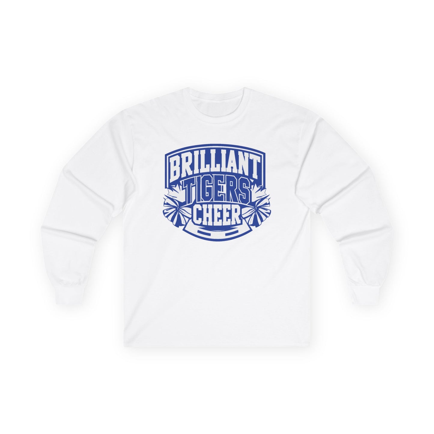 Adult Long Sleeve Tee \ Brilliant Tigers Cheer \ BTC1