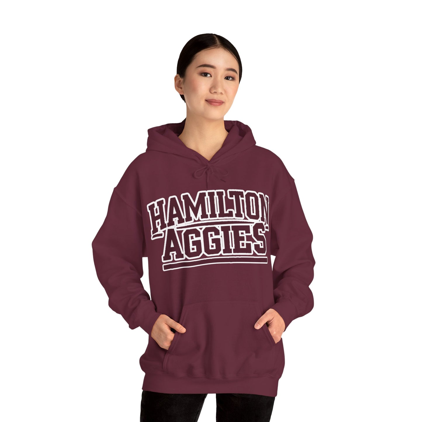 Adult Hoodie Sweatshirt \ Hamilton Aggies \ HA2