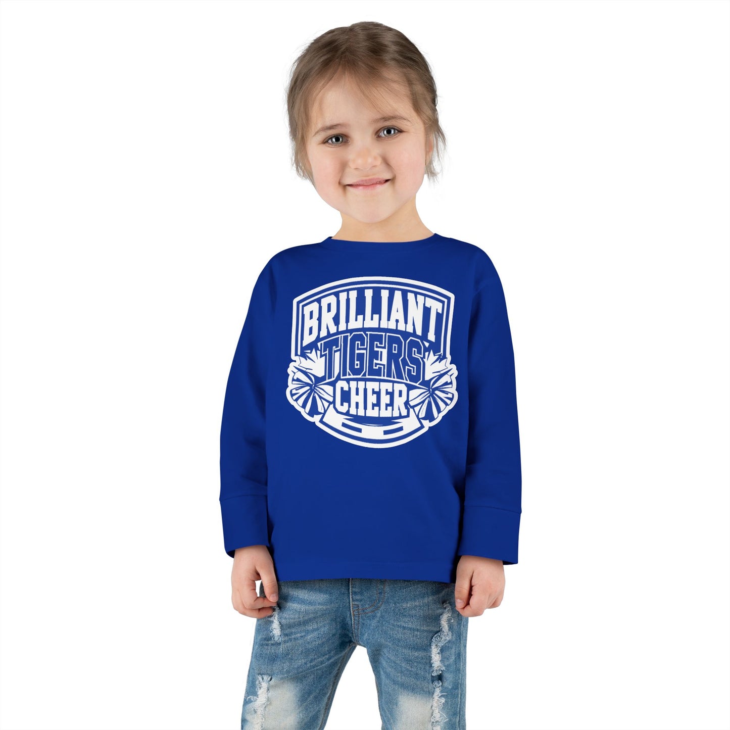 Toddler Long Sleeve Tee \ Brilliant Tigers Cheer \ BTC1