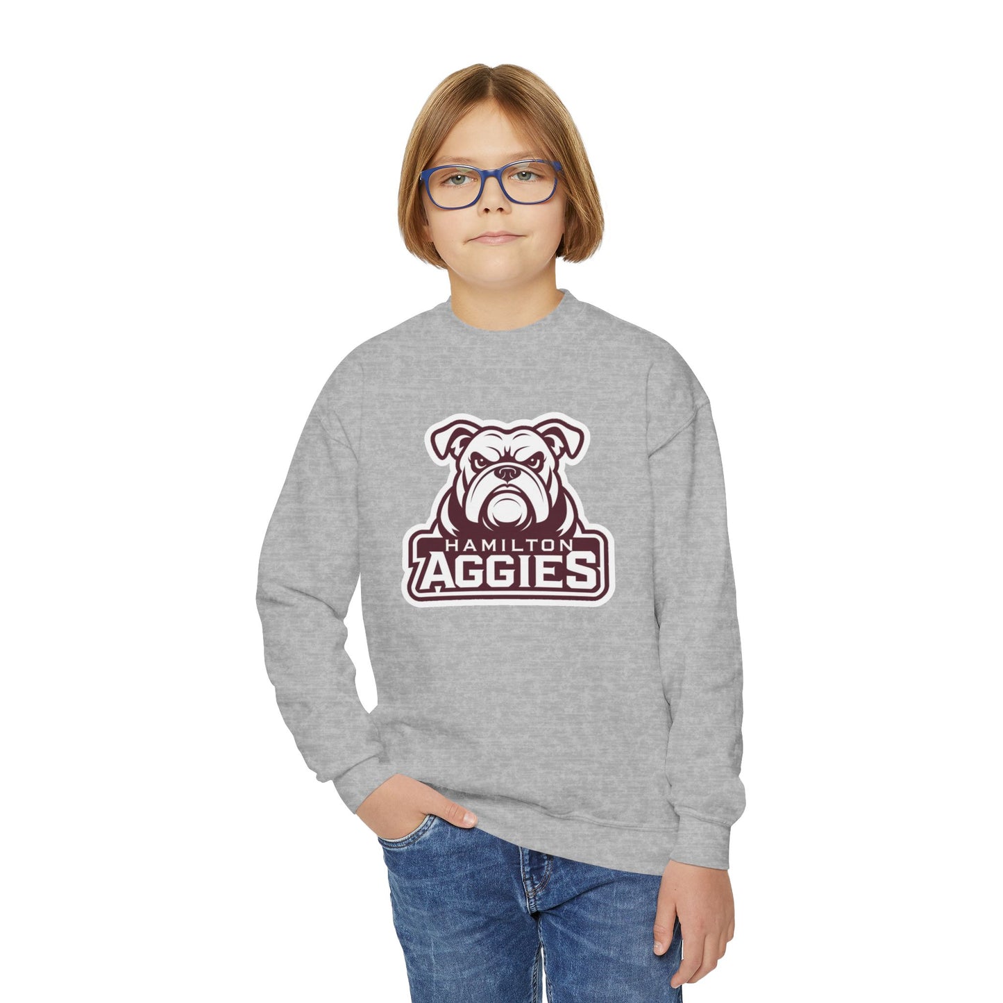 Youth Crewneck Sweatshirt \ Hamilton Aggies \ HA4