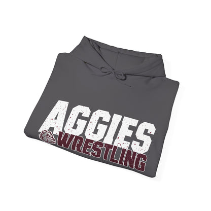 Adult Hoodie Sweatshirt \ Hamilton Aggies Wrestling \ HAW3