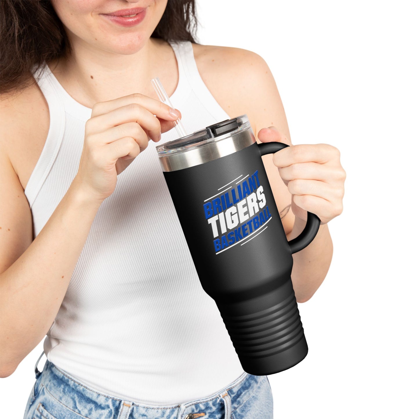 40oz Insulated Tumbler \ Brilliant Tigers Basketball \ BTBK2