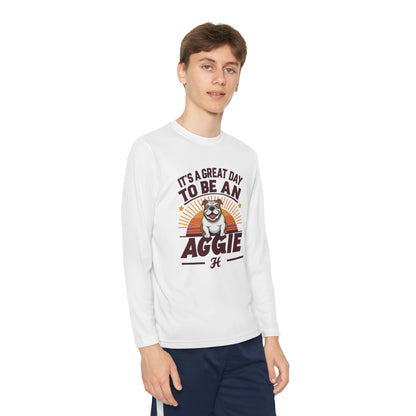Youth Long Sleeve Tee \ It's a Great Day to Be an Aggie! \ GDA2