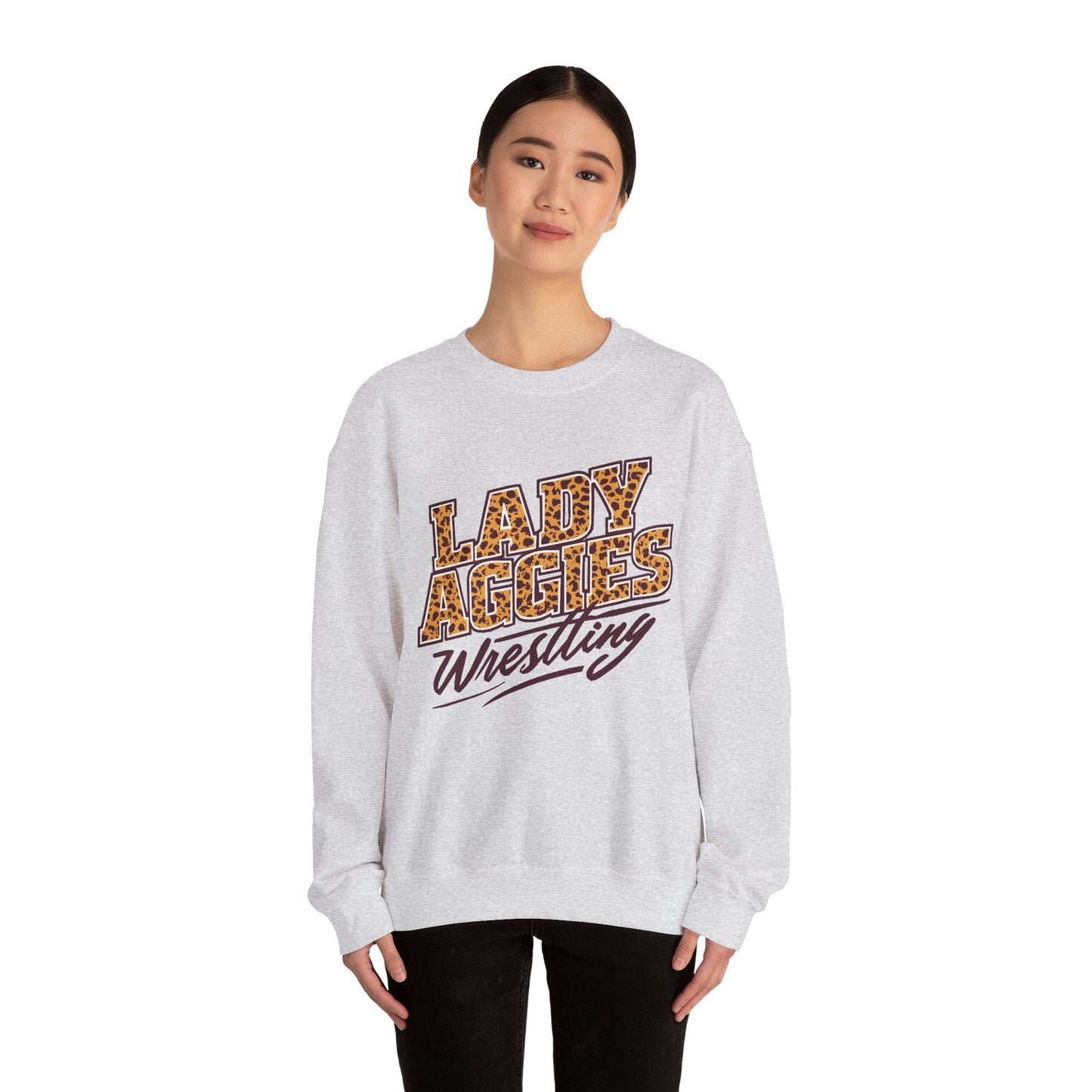 Adult Crewneck Sweatshirt \ Hamilton Aggies Wrestling \ HAWG3