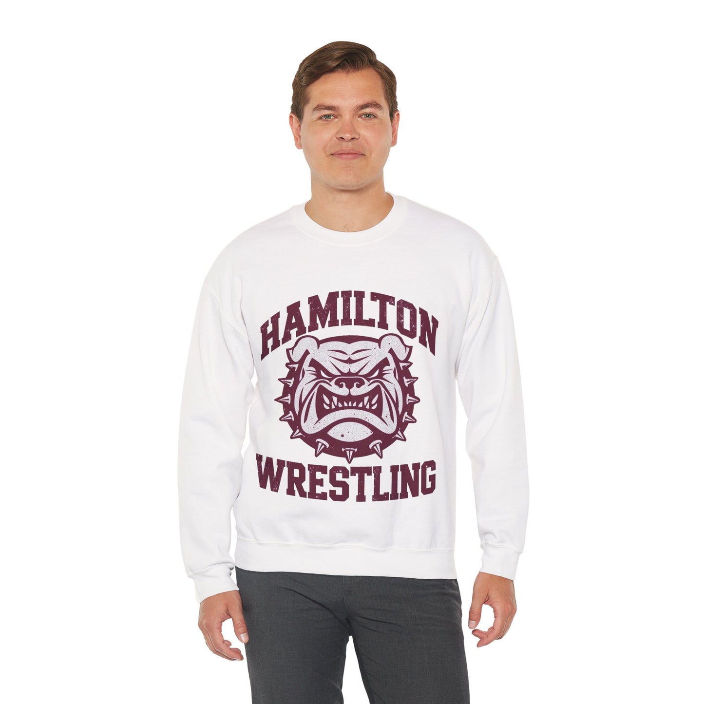 Adult Crewneck Sweatshirt \ Hamilton Aggies Wrestling \ HAW2