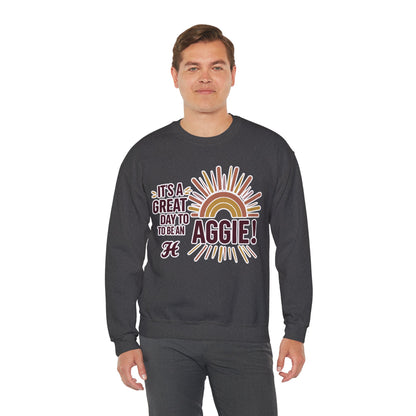 Adult Crewneck Sweatshirt \ It's a Great Day to be an Aggie! \ GDA1