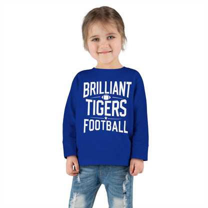Toddler Long Sleeve Tee \ Brilliant Tigers Football \ BTF1
