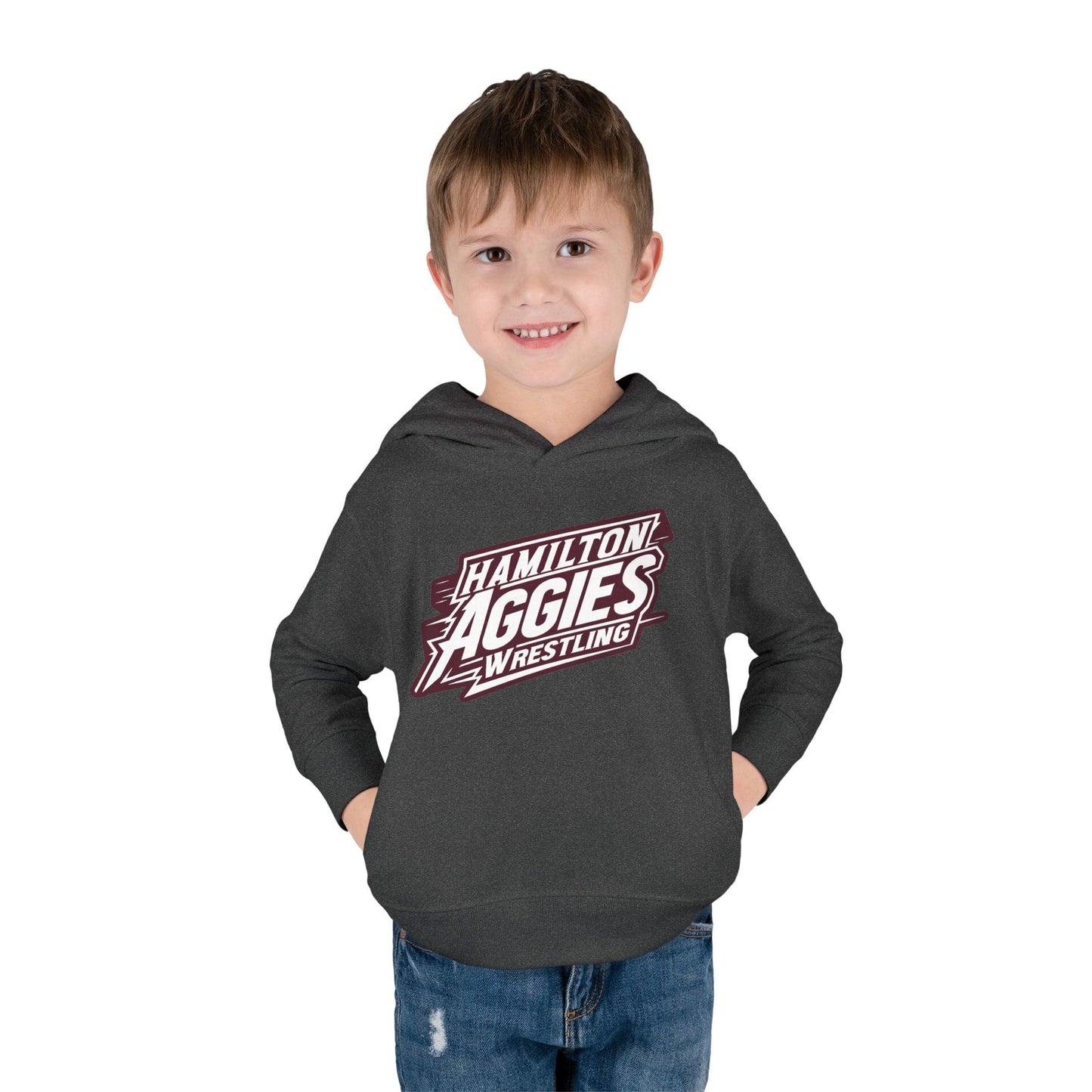 Toddler Hoodie Sweatshirt \ Hamilton Aggies Wrestling \ HAW1