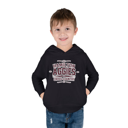 Toddler Hoodie Sweatshirt \ Hamilton Aggies Cross-Country \ HCC1