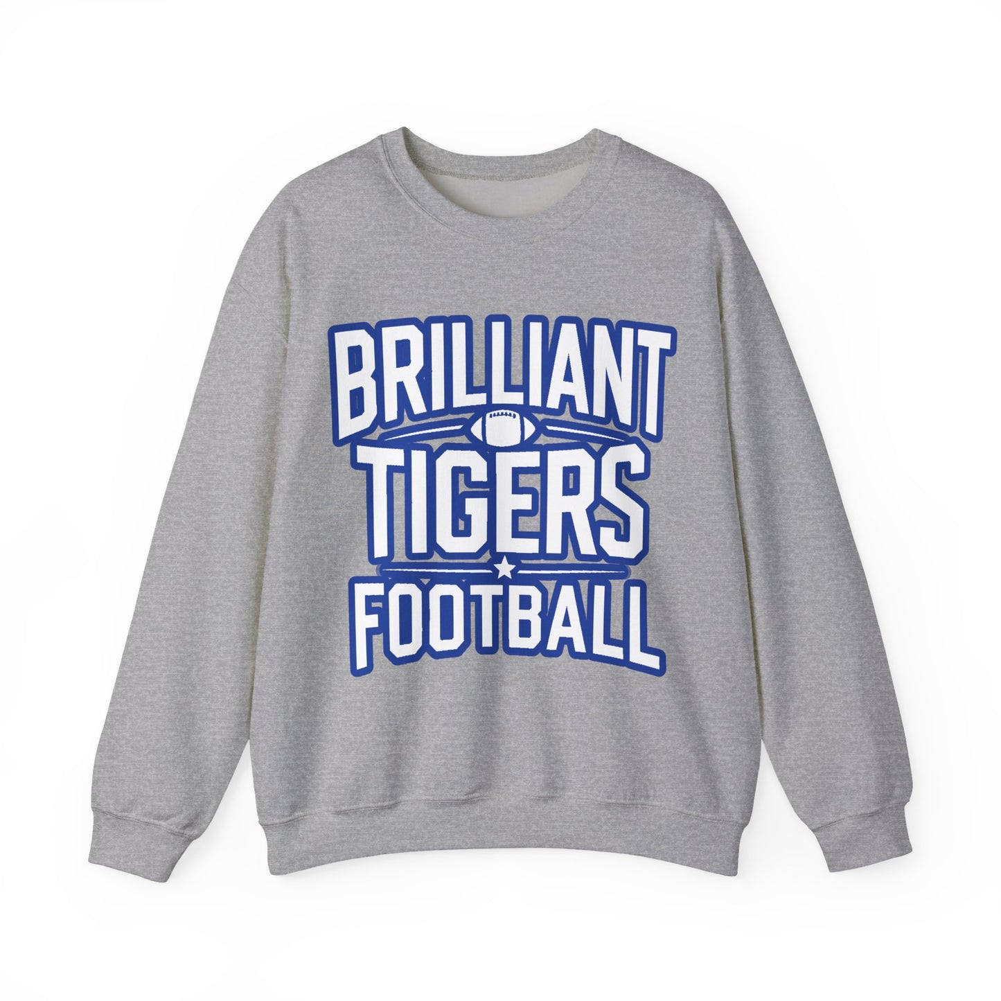 Adult Crewneck Sweatshirt \ Brilliant Tigers Football \ BTF1