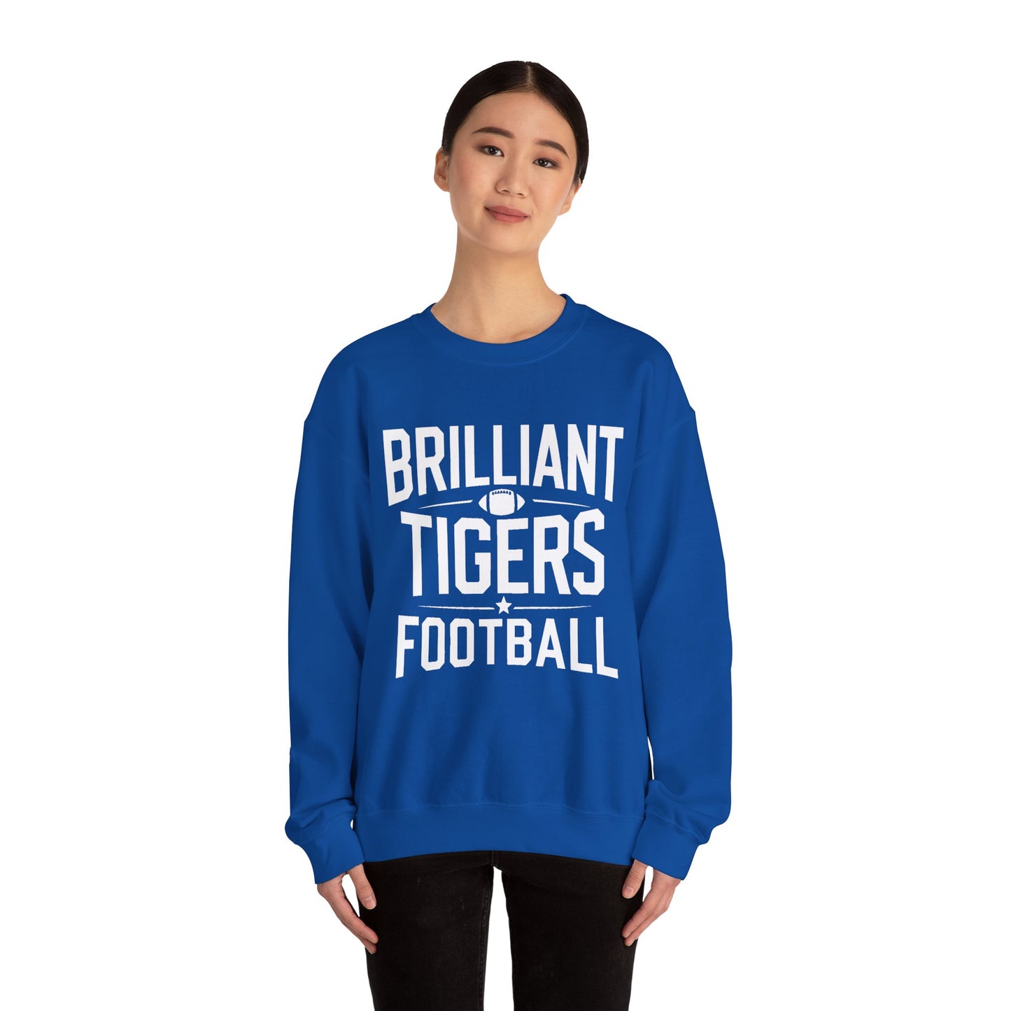 Adult Crewneck Sweatshirt \ Brilliant Tigers Football \ BTF1