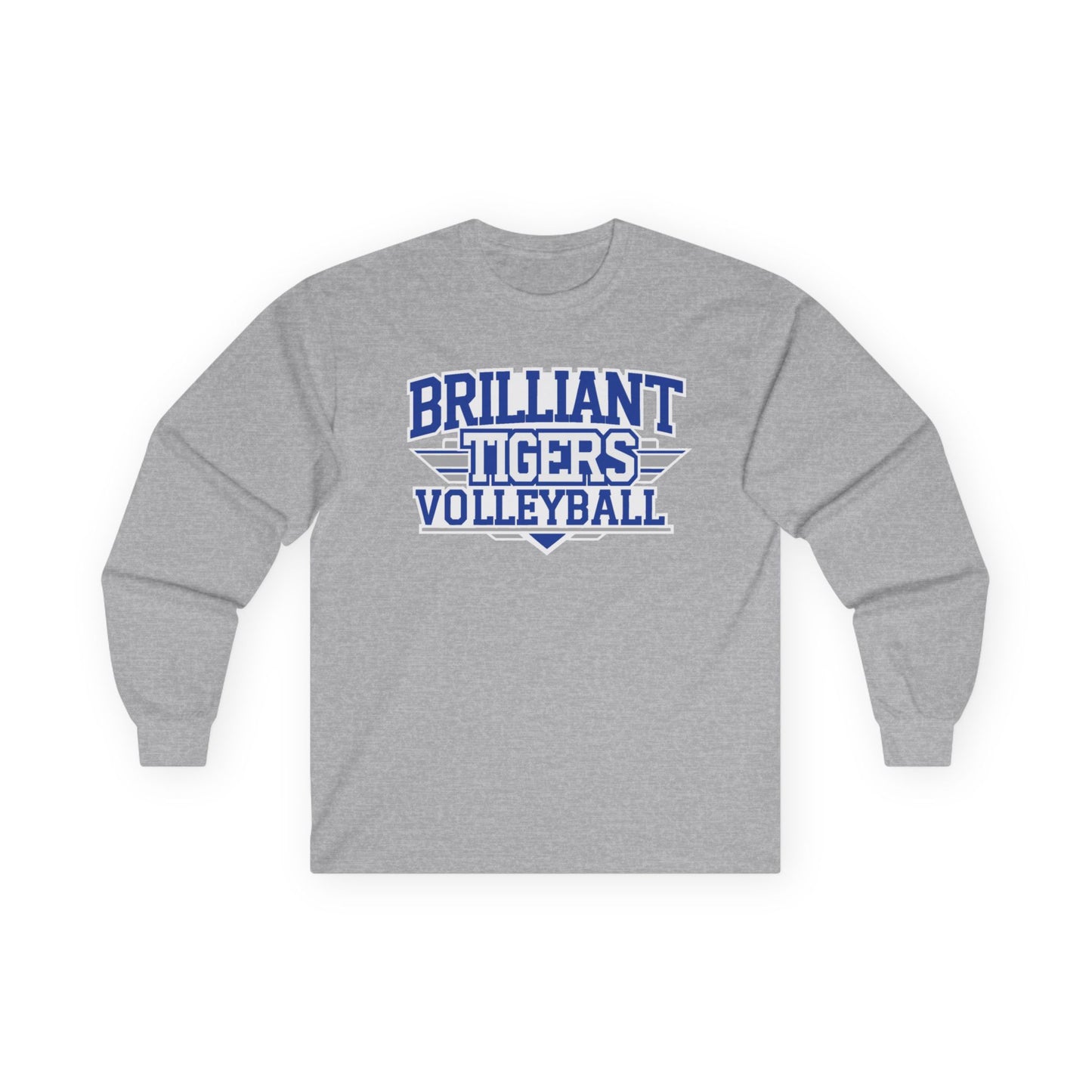 Adult Long Sleeve Tee \ Brilliant Tigers Volleyball \ BTV2