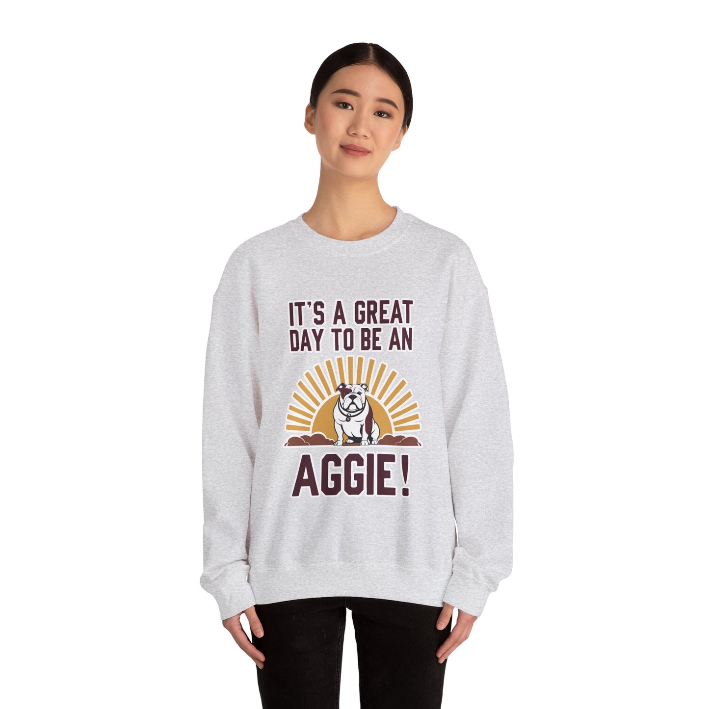 Adult Crewneck Sweatshirt \ It's a Great Day to be a Aggie! \ GDA4