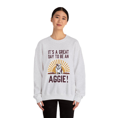 Adult Crewneck Sweatshirt \ It's a Great Day to be a Aggie! \ GDA4