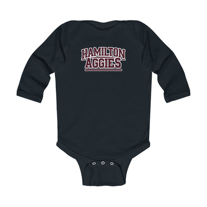 Long Sleeve Baby Bodysuit \ Hamilton Aggies \ HA2