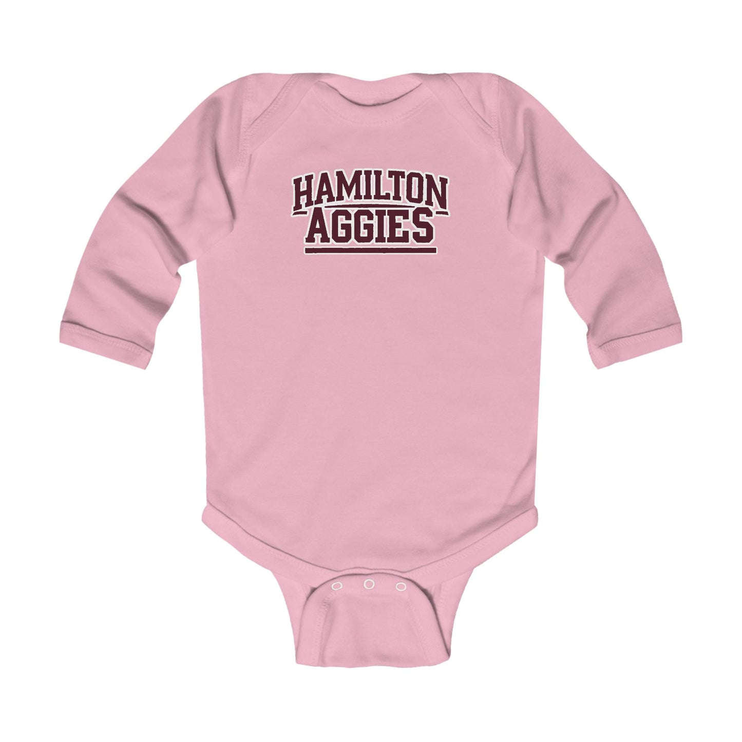 Long Sleeve Baby Bodysuit \ Hamilton Aggies \ HA2