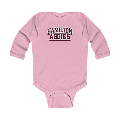 Long Sleeve Baby Bodysuit \ Hamilton Aggies \ HA2