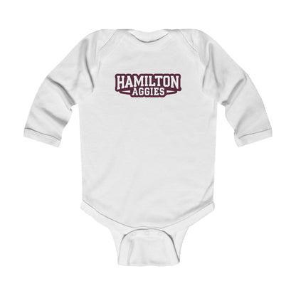 Long Sleeve Baby Bodysuit \ Hamilton Aggies \ HA3
