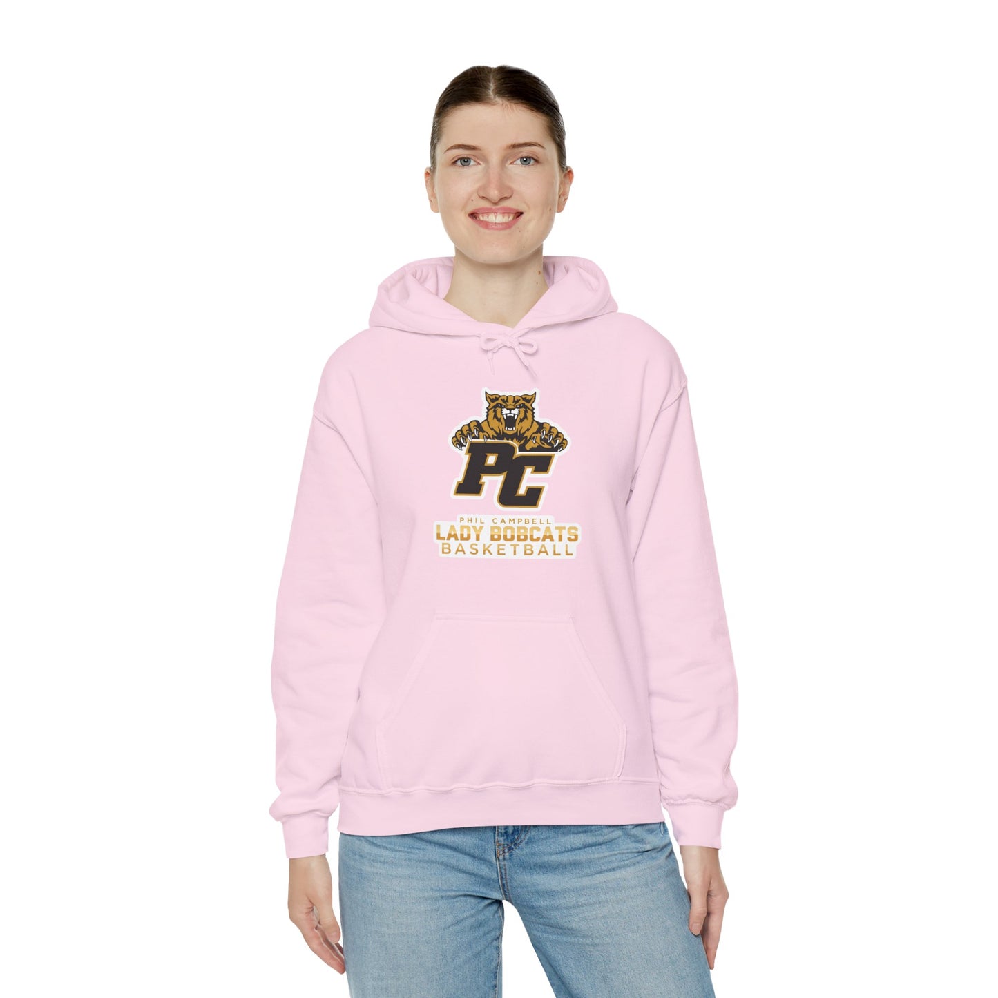 Adult Hoodie Sweatshirt \ Phil Campbell Bobcats Basketball \ PCBBKG1