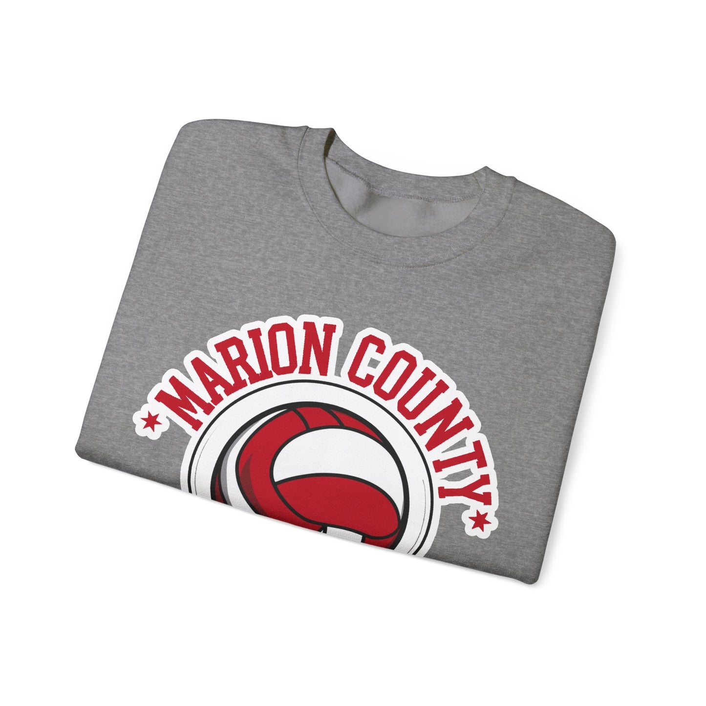 Adult Crewneck Sweatshirt \ Marion County Red Raiders Volleyball \ MCV1