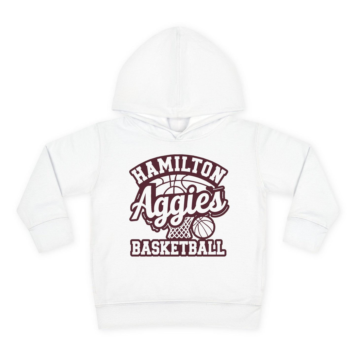 Toddler Hoodie Sweatshirt \ Hamilton Aggies Basketball \ HABBG1
