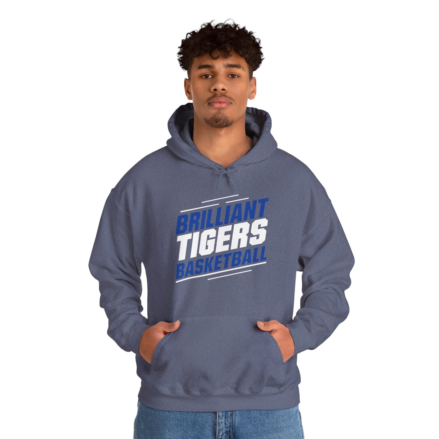 Adult Hoodie Sweatshirt \ Brilliant Tigers Basketball \ BTBK2