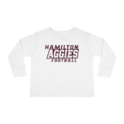Toddler Long Sleeve Tee \ Hamilton Aggies Football \ HAF1