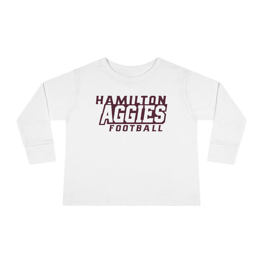 Toddler Long Sleeve Tee \ Hamilton Aggies Football \ HAF1
