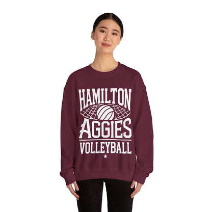 Adult Crewneck Sweatshirt \ Hamilton Aggies Volleyball \ HAV2