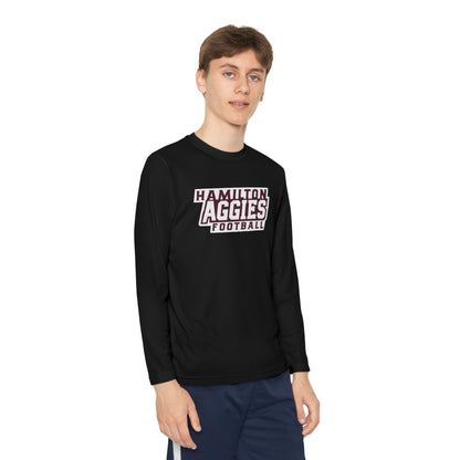 Youth Long Sleeve Tee \ Hamilton Aggies Football \ HAF1