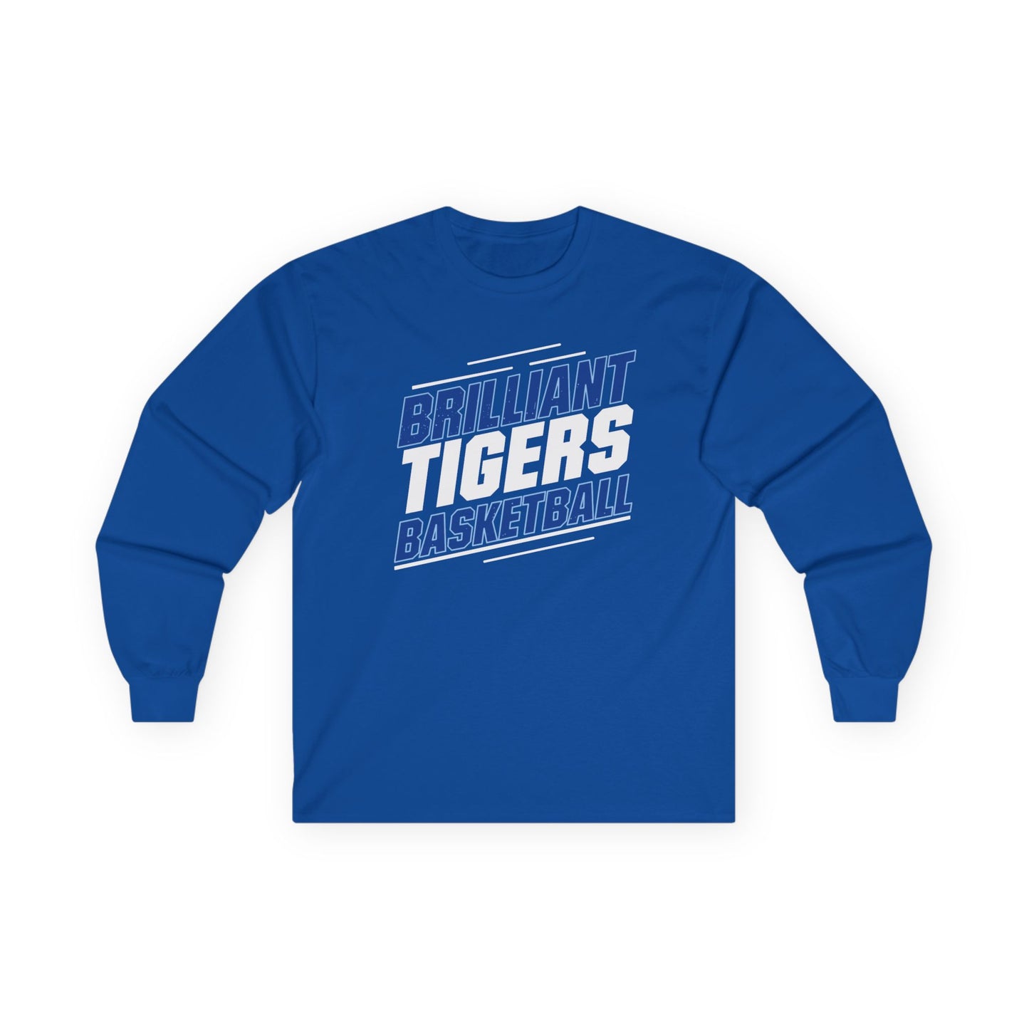 Adult Long Sleeve Tee \ Brilliant Tigers Basketball \ BTBK2