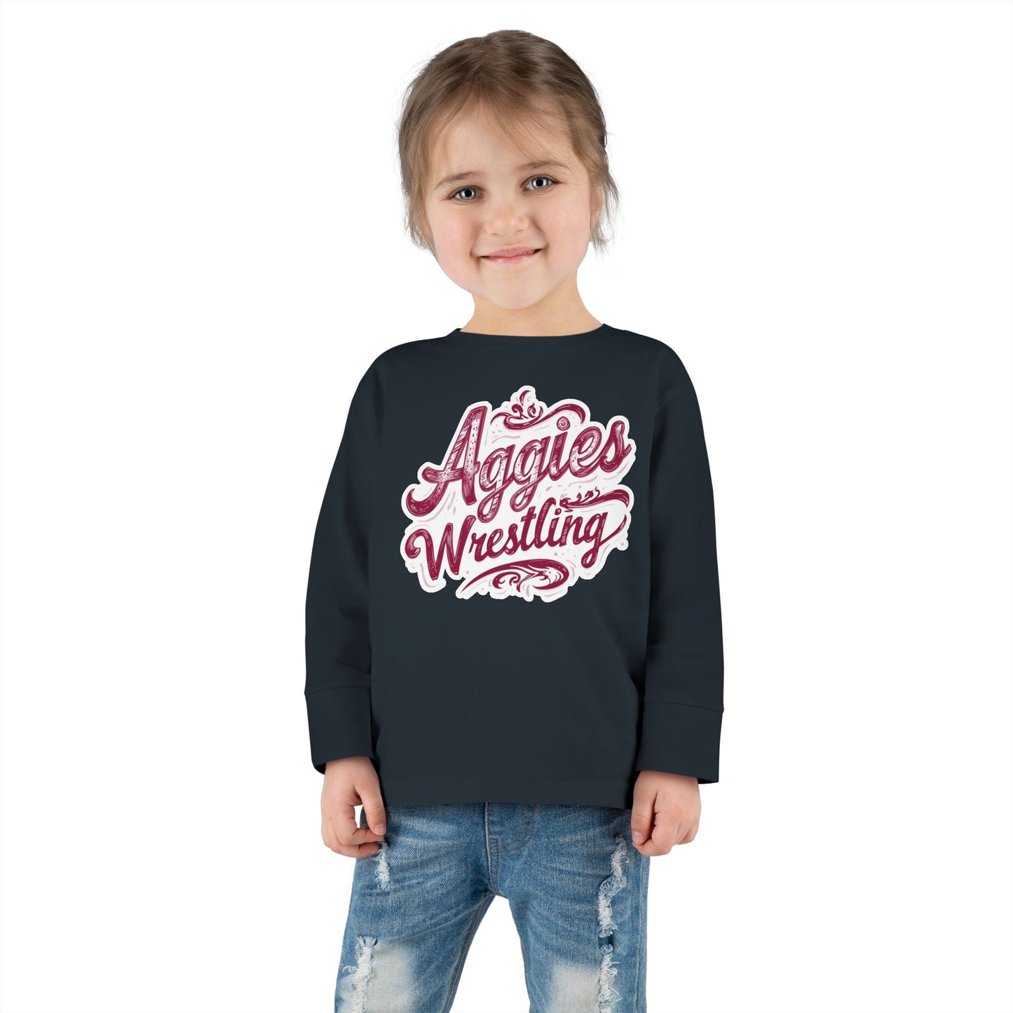 Toddler Long Sleeve Tee \ Hamilton Aggies Wrestling \ HAWG2
