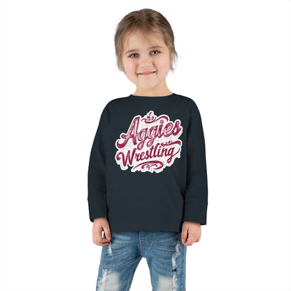 Toddler Long Sleeve Tee \ Hamilton Aggies Wrestling \ HAWG2
