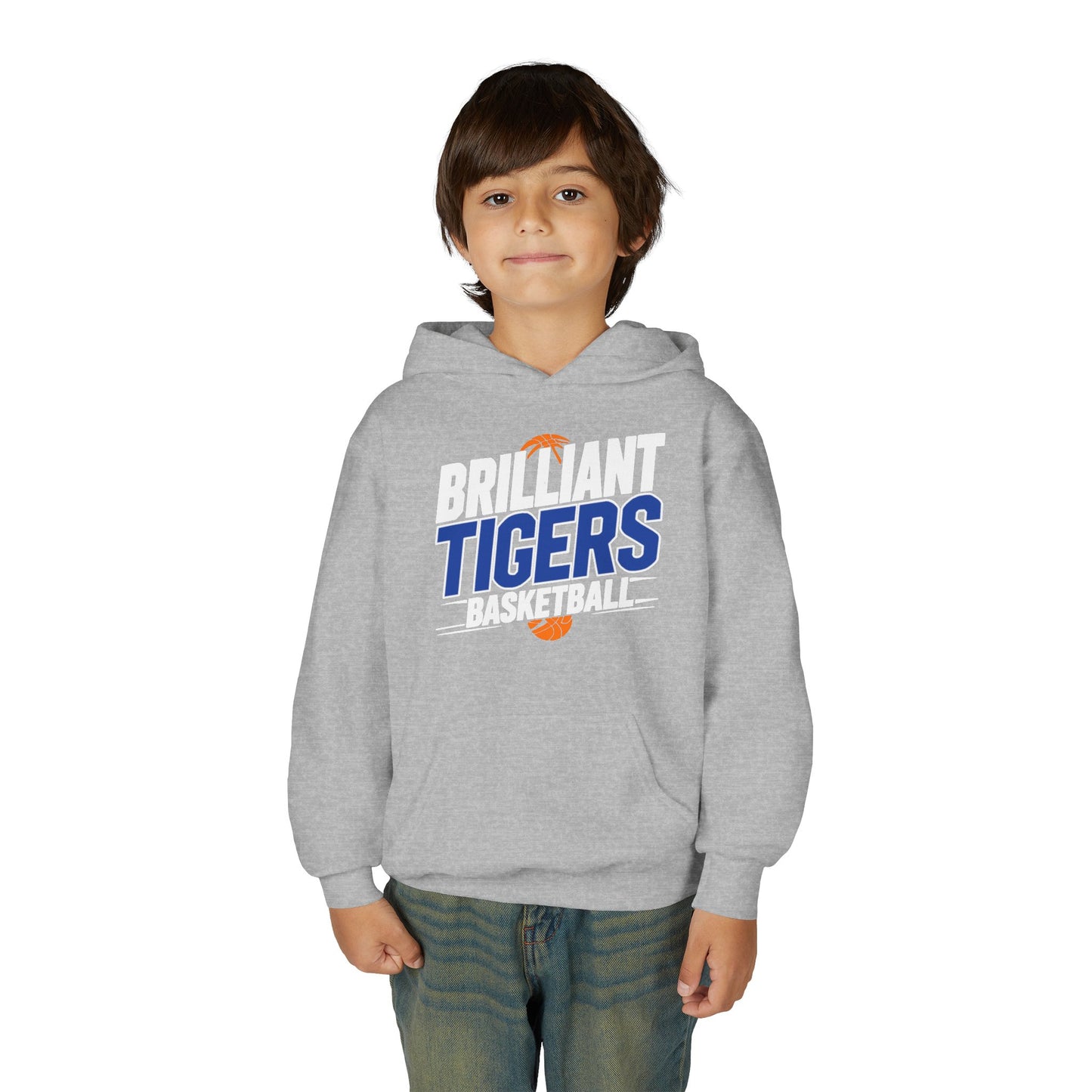 Youth Hoodie Sweatshirt \ Brilliant Tigers Basketball \ BTBK1