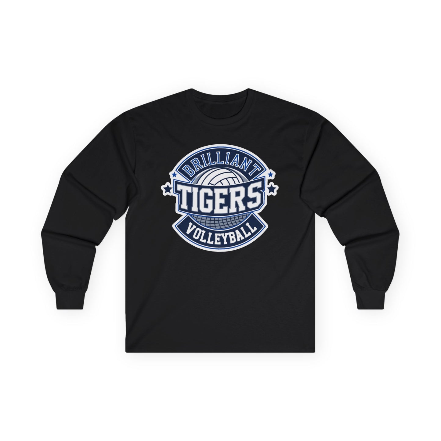 Adult Long Sleeve Tee \ Brilliant Tigers Volleyball \ BTV1