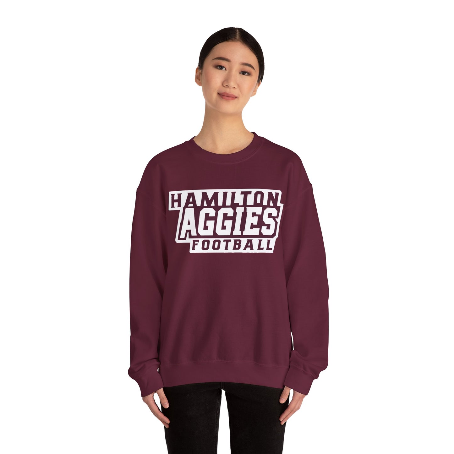 Adult Crewneck Sweatshirt \ Hamilton Aggies Football \ HAF1