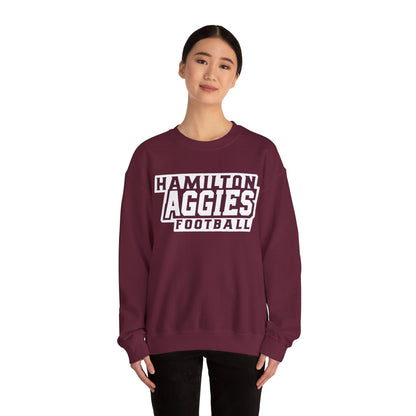 Adult Crewneck Sweatshirt \ Hamilton Aggies Football \ HAF1