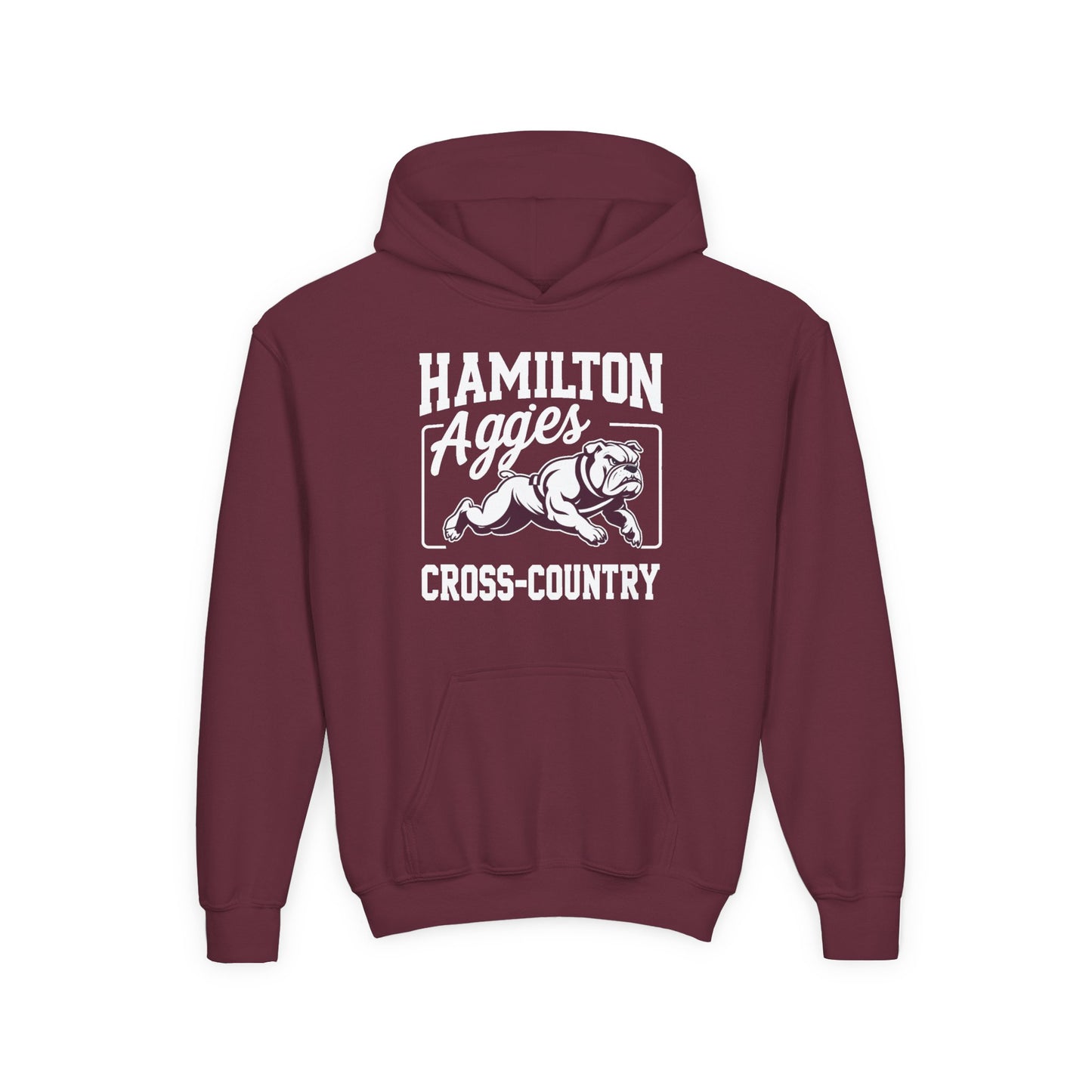 Youth Hoodie Sweatshirt \ Hamilton Aggies Cross-Country \ HCC2