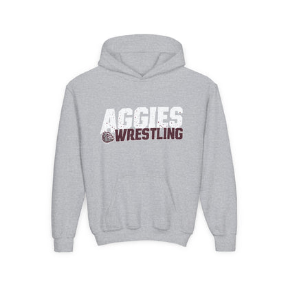 Youth Hoodie Sweatshirt \ Hamilton Aggies Wrestling \ HAW3