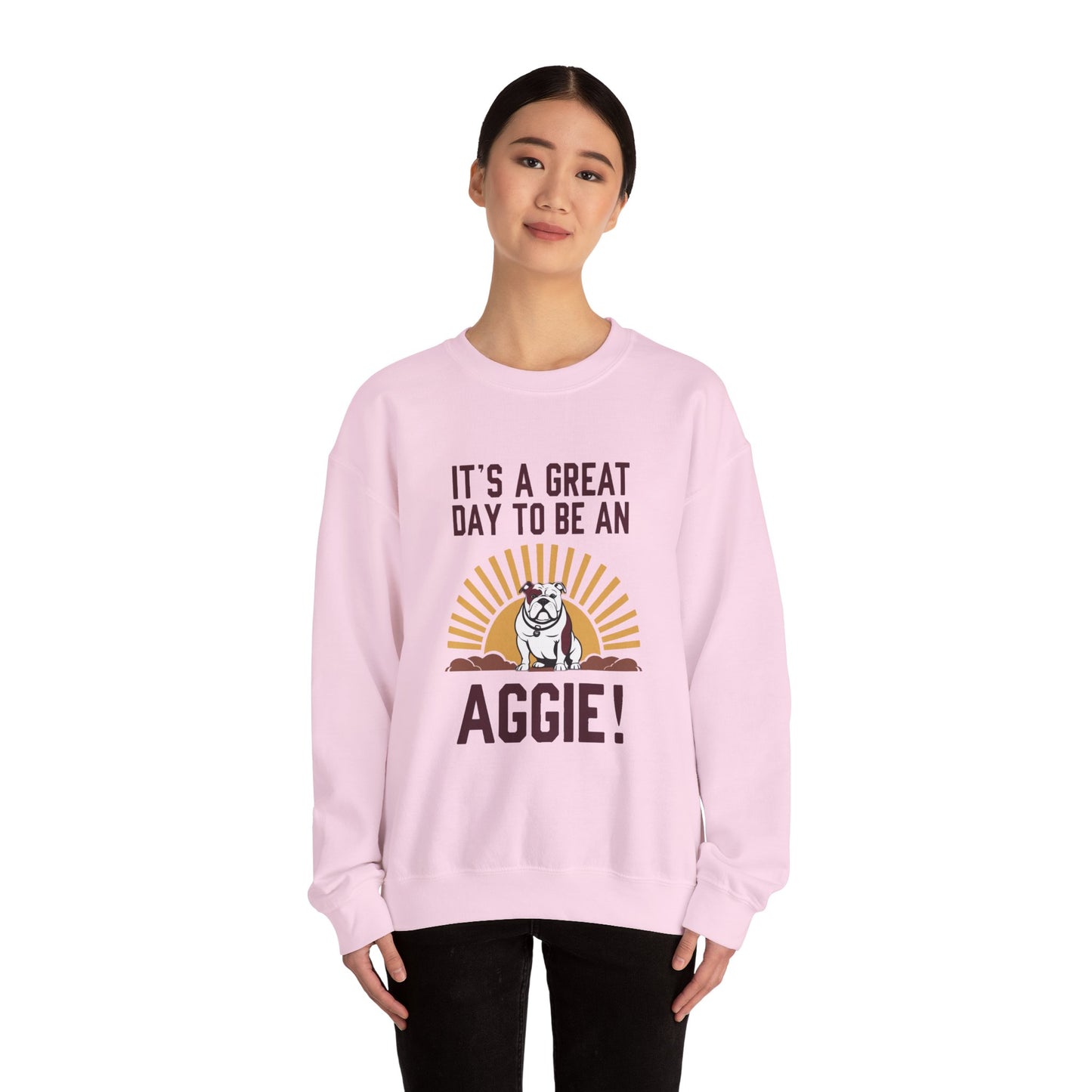 Adult Crewneck Sweatshirt \ It's a Great Day to be a Aggie! \ GDA4