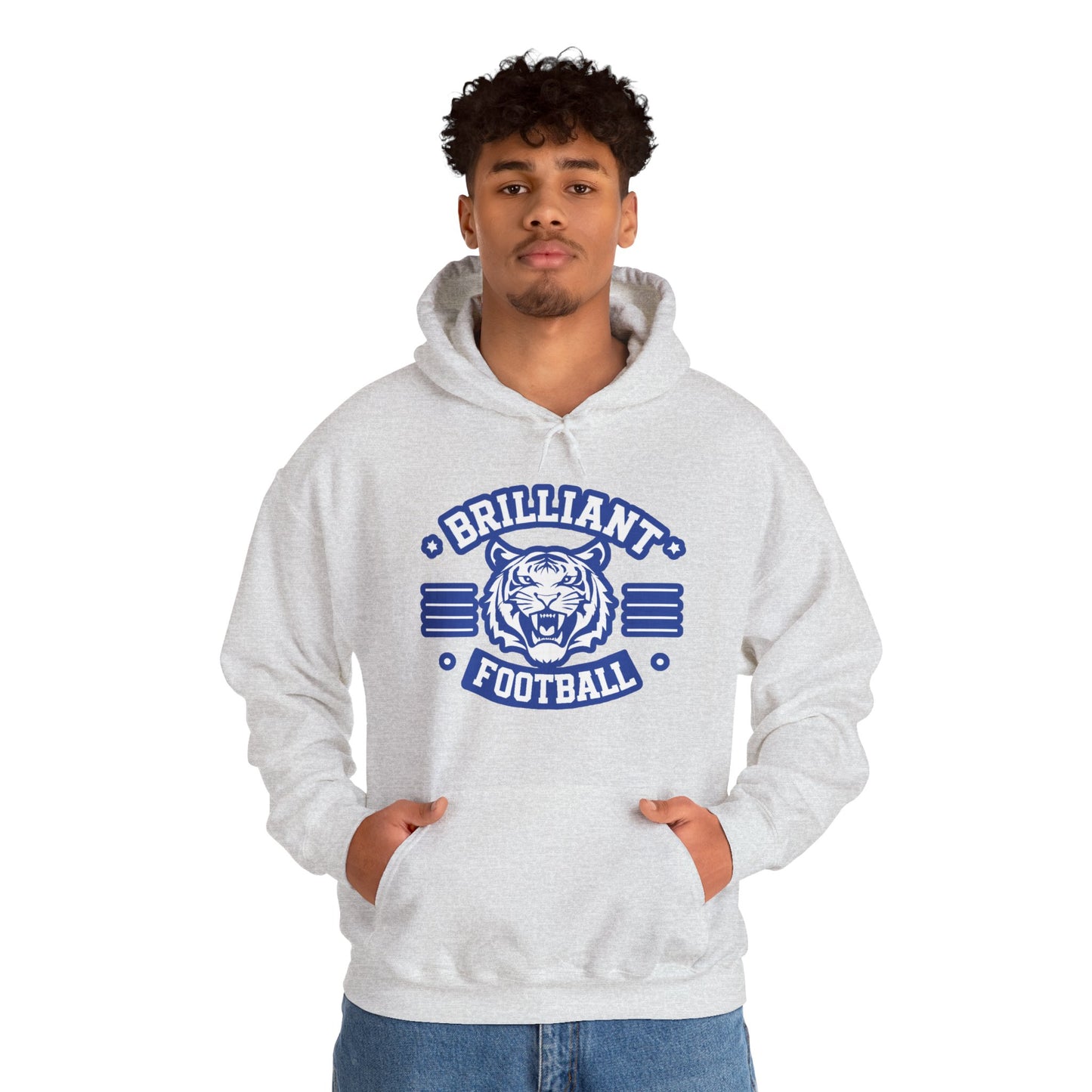 Adult Hoodie Sweatshirt \ Brilliant Tigers Football \ BTF2